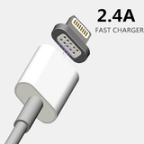 Cable de carga magnético de alta velocidad 2,4A para dispositivos iPhone y Android