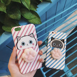 3D Cute Soft Silicone Squishy Cat Phone Case