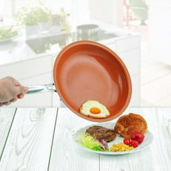 SLIPPY™ Non-stick Copper Frying Pan with Ceramic Coating and Induction [10 inches]