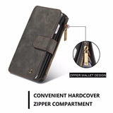 Magnetic Leather Wallet Travel Case