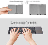 ULTRA LIGHT MINI 63 KEYS BLUETOOTH 3.0 FOLDABLE KEYBOARD WITH TOUCHPAD