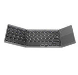 ULTRA LIGHT MINI 63 KEYS BLUETOOTH 3.0 FOLDABLE KEYBOARD WITH TOUCHPAD