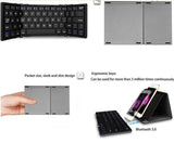 ULTRA LIGHT MINI 63 KEYS BLUETOOTH 3.0 FOLDABLE KEYBOARD WITH TOUCHPAD