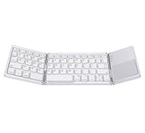 ULTRA LIGHT MINI 63 KEYS BLUETOOTH 3.0 FOLDABLE KEYBOARD WITH TOUCHPAD