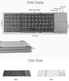 ULTRA LIGHT MINI 63 KEYS BLUETOOTH 3.0 FOLDABLE KEYBOARD WITH TOUCHPAD
