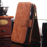 Magnetic Leather Wallet Travel Case