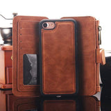 Magnetic Leather Wallet Travel Case