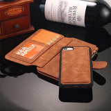 Magnetic Leather Wallet Travel Case