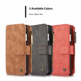 Magnetic Leather Wallet Travel Case