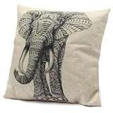 Mysterious Vintage Elephant Pillow Cover