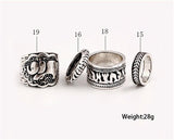Ancient Carved 4 Piece Elephant Ring Set