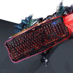 PRO GAMER KEYBOARD - MULTICOLOR RGB (ENGLISH AND RUSSIAN) - HOLY GAMER SPONSORED