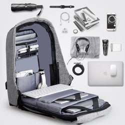 Multifunctional Anti-thief USB Charging Men 16inch Laptop Backpack