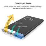 No More Dead Battery! Charges Your Phone 3x+! ROCK Ultra-Thin 10000mAh Powerbank for iOS and Android Devices